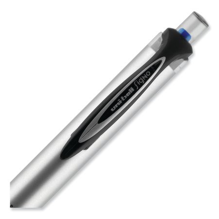 Uni-Ball Impact 207 Retractable Gel Pen, Bold 1mm, Blue Ink, Black/Blue Barrel 65871
